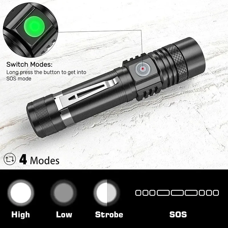 Rechargeable T6 Handheld Flash - đánh giá và giá Outdoor Adventure Camp